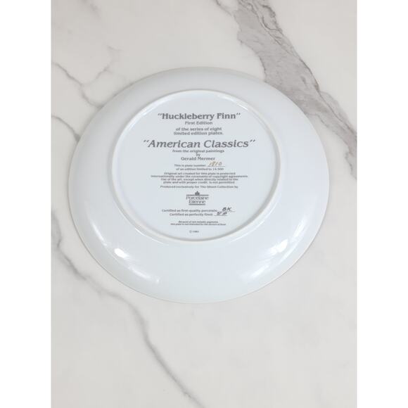 Huckleberry Film American Classics 9 1/4" Porcelain Year 1983 Wall Decor Plate - Picture 9 of 11